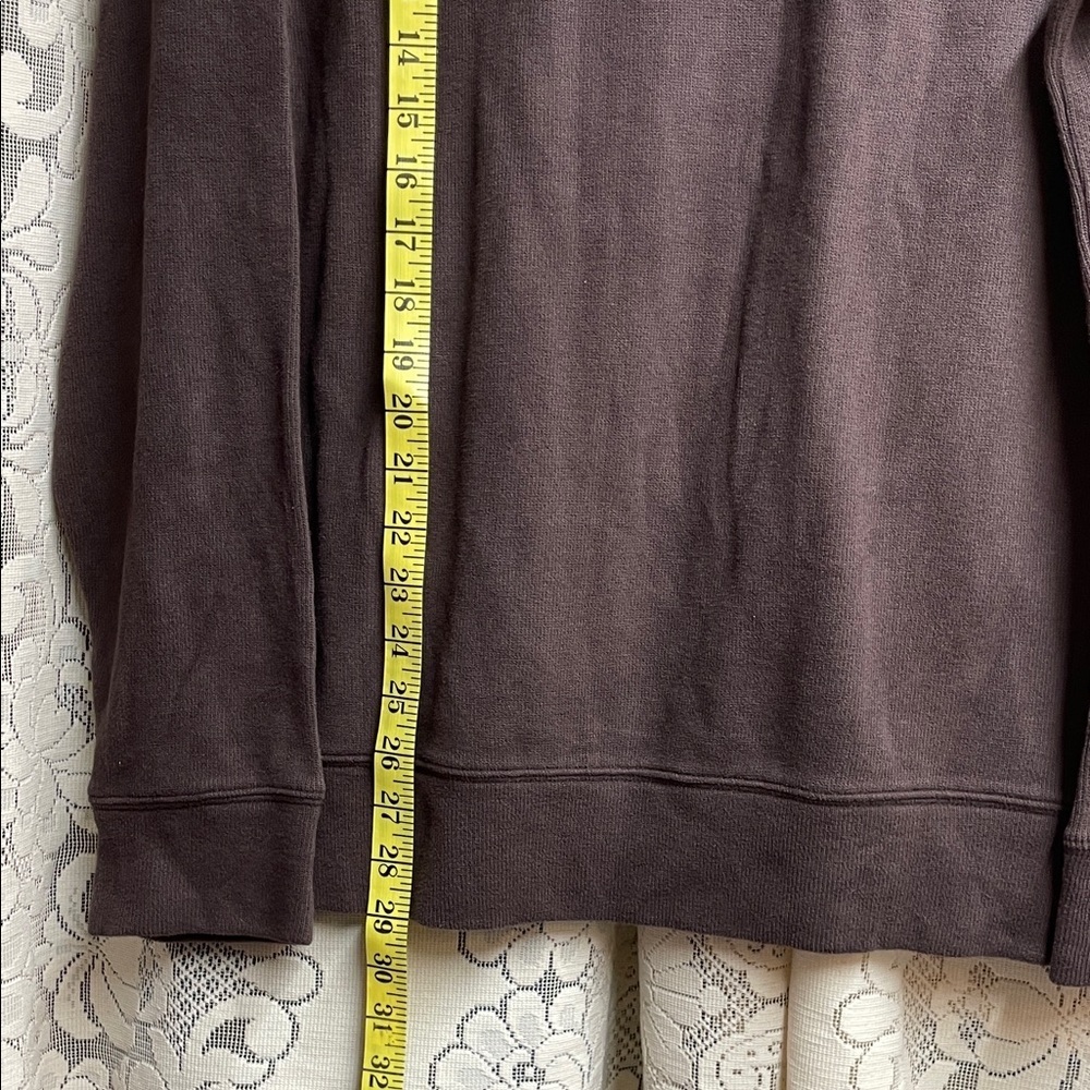 Lands' End Men's Dark Brown Zip-Up Sweater 100%Cotton - Picture 7 of 8
